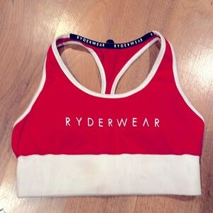 Ryderwear classic vintage look red sports bra